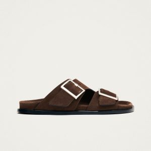 Alba Suede Brown Leather Sandals
