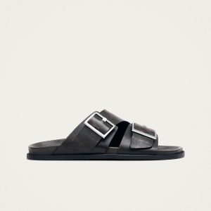 Alba Vintage Effect Brown Leather Sandals