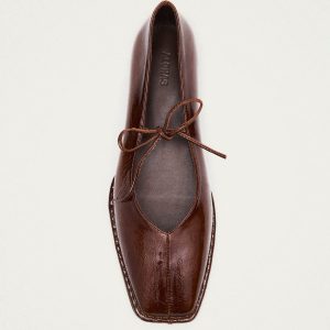 Sway Patent Brown Leather Ballet Flats